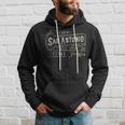 San Antonio Tx Vintage Victorian Style Home City Distressed Hoodie Gifts for Him