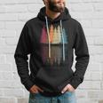 Schwarzes Hoodie Waldspiegelung, Aquarell Design Geschenke für Ihn