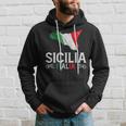 Sicilia Italia Sicilia Souvenir Silhouette Sicilia Kapuzenpullover Geschenke für Ihn