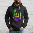 Skeleton Rock Hand Pocket Mardi Gras Bones Music Lover Band Hoodie Gifts for Him