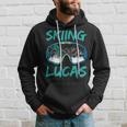 Skiing Lucas Winter Sports Ski Skier Hobby Hoodie Gifts for Him