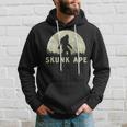 Skunk Ape Bigfoot Moon Silhouette Retro Believe Hoodie Gifts for Him