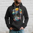 Solar System Astronaut Holding Planet Balloons Space Hoodie Gifts for Him