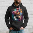 Solar System Astronaut Holding Planet Balloons Stem Hoodie Gifts for Him
