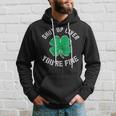 St Patrick's Day Beer Drinking Shut Up Liver You're Fine Hoodie Gifts for Him
