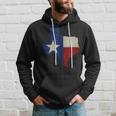 Texas State Map Flag Distressed Hoodie Gifts for Him