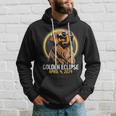 Total Solar Eclipse 2024 April 8 Golden Eclipse Dog Totality Hoodie Gifts for Him