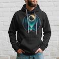 Total Solar Eclipse Apirl 08 2024 With Wolf Graphic Hoodie Gifts for Him