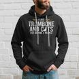 I Like Trombone And Cats Marching Band Jazz Trombone Hoodie Gifts for Him