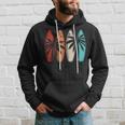 Tropical Hawaii Palm Tree Surfing Beach Surfboard Retro Surf Hoodie Gifts for Him