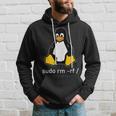 Tux Linux Penguin Sudo Rm -Rf Computer Science Kapuzenpullover Geschenke für Ihn