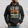 Never Underestimate An Old Guy With A Pontoon Boat Captain Hoodie Gifts for Him