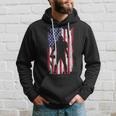 Us Flag American Football Player Silhouette Vintage Patriot Hoodie Gifts for Him