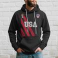 Usa America Soccer Jersey Red Blue Football Ball Travel Hoodie Gifts for Him