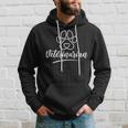 Veterinär Hoodie mit Pfotenabdruck in Schwarz, Herzdesign für Tierärzte Geschenke für Ihn