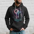 View Totality April 8 2024 Astronomy Cat Lover Solar Eclipse Hoodie Gifts for Him