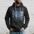 Vincent Van Gogh With The Flow Artist Humor Pun Hoodie Gifts for Him