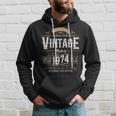 Vintage 1974 50Th Birthday Decoration 50 Year Old Men Hoodie Gifts for Him