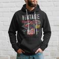 Vintage Born 1961 60Th Birthday Grand Prix Race Car Hoodie Gifts for Him