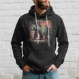Vintage Grizzly Bear Distressed Patriotic American Flag Hoodie Gifts for Him