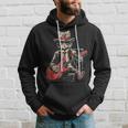 Vintage Jazz Cat Playing Guitar Band Retro Jazz Band Hoodie Gifts for Him