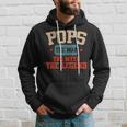 Vintage Pops Man Myth Legend Daddy Grandpa Fathers Day Men Hoodie Gifts for Him