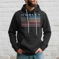 Vintage Sunset American Flag Hurley Virginia Hoodie Gifts for Him