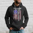 Vintage Usa American Flag Coast Guard Proud Retired Veteran Hoodie Gifts for Him