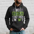 Witziges Spruch Hoodie - Fehlt bei Rucola ein M?”, Humorvolles Mode Geschenke für Ihn