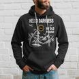 Wolf Hello Darkness My Old Friend Solar Eclipse April 8 2024 Hoodie Gifts for Him