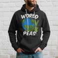 World Peas Pun Peace On Earth Globe Pea Pods Hoodie Gifts for Him