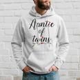 Auntie Of Twins Double Heart Pregnancy Announcement Hoodie Gifts for Him