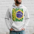 Brazil Brasil Flag Vintage Distressed Brazil Hoodie Gifts for Him