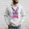 Bunny Face With Tie Dye Glasses Happy Easter Day Boy Kid Hoodie Gifts for Him