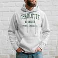 Charlotte North Carolina Nc Vintage Athletic Sports Hoodie Gifts for Him