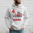 Children's Birthday Ich Bin Schon 4 Jahre Voll Im Einatz Fire Brigade Hoodie Geschenke für Ihn