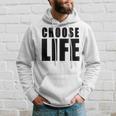 Choose Life Grandes Lettres Noires En Gras Style Rétro Années 80 Sweat à capuche Cadeaux pour lui