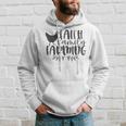 Christian Faith Family Farming Farm Chicken Hoodie Gifts for Him