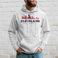 Cleveland Baseball Minimalist City Skyline Baseball Lover Hoodie Gifts for Him