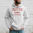 College Park Maryland Md Vintage Athletic Sports Hoodie Gifts for Him