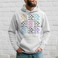Cows Cows Cows Pink Blue Black Yellow Aqua Purple Cows Hoodie Gifts for Him
