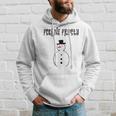 Cute Snowman Feeling Frosty Snow Winter Cozy Pajamas Hoodie Gifts for Him