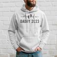 Daddy Est 2023 Heartbeat First Time New Dad Hoodie Gifts for Him