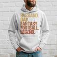 Ehemann Papa Fantasy Football Legend Cooles Ater Herren Raglan Kapuzenpullover Geschenke für Ihn