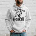 Full Time Dad Part Time Hooker Father's Day Fishing Hoodie Gifts for Him