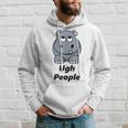 Cute HippoUgh People Eye Rolling Hippo Hoodie Gifts for Him