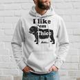 English Bulldog I Like Em Thicc Dog Silhouette Hoodie Gifts for Him