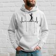 Golfspieler-Herzschlag-Motiv Hoodie, Weiß für Golffans Geschenke für Ihn