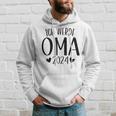 Ich Werde Oma 2024 German Language Hoodie Geschenke für Ihn