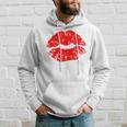 Kiss Red Lipstick Kiss Hoodie Gifts for Him